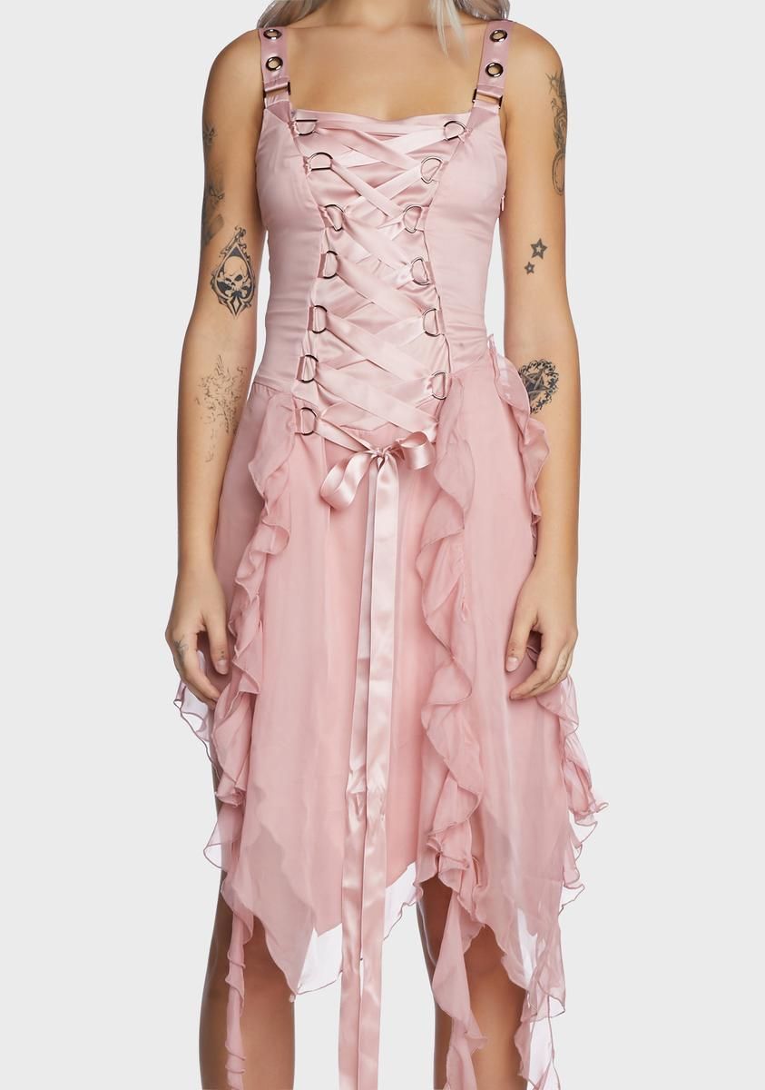 Life's No Fairytale Midi Dress- Pink sold by Dolls Kill product image thumbnail 2