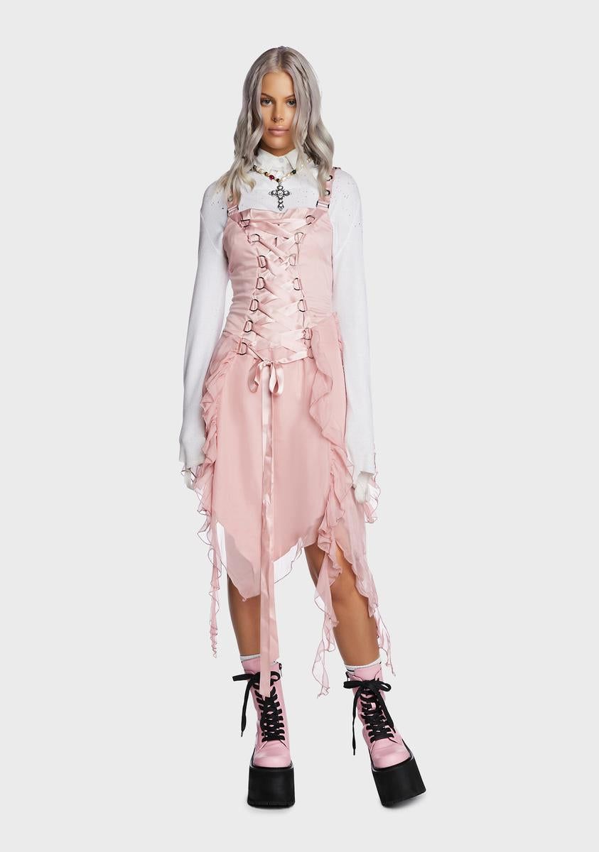 Life's No Fairytale Midi Dress- Pink sold by Dolls Kill product image thumbnail 5