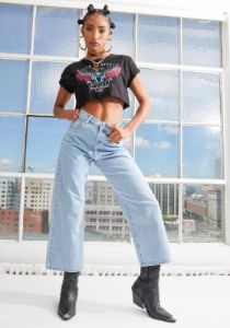 Walk Away A Street Aline Crop Jeans sold by Dolls Kill