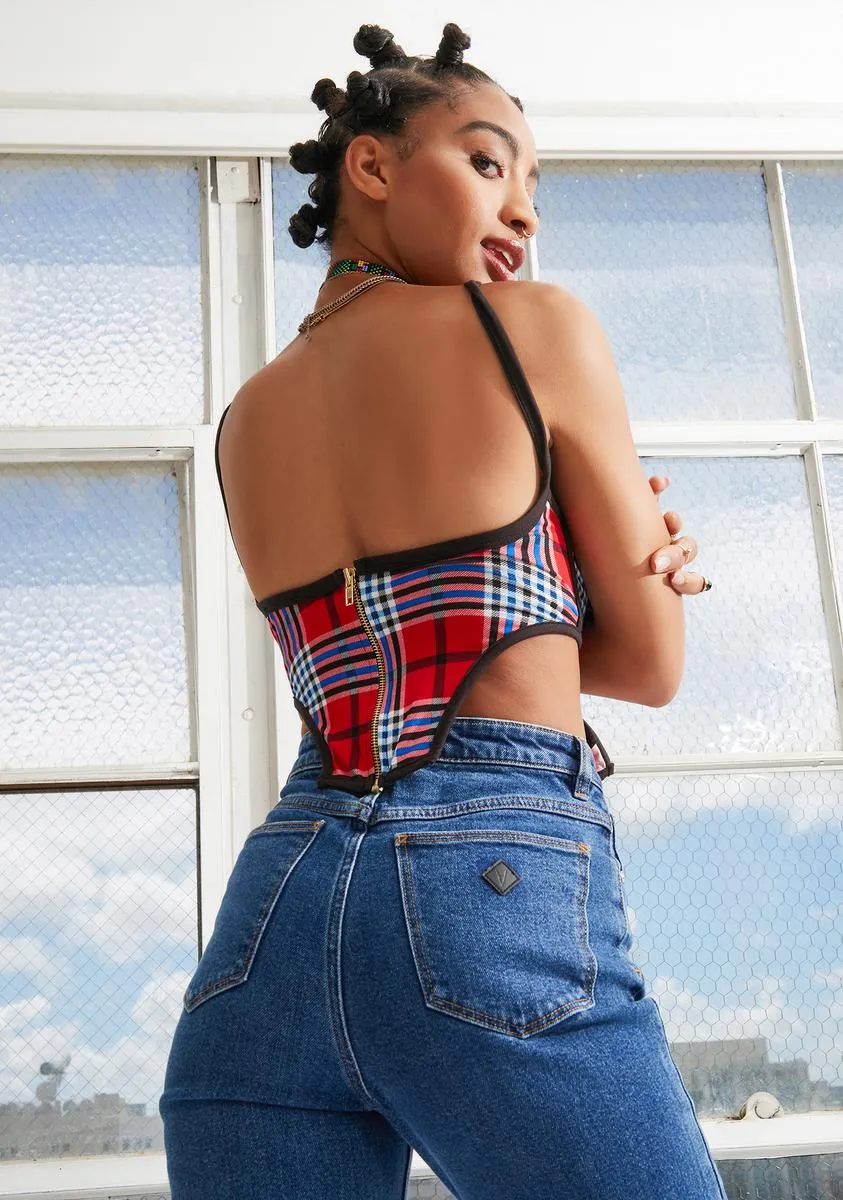 Lustful Calls Plaid Bustier Top sold by Dolls Kill product image thumbnail 4