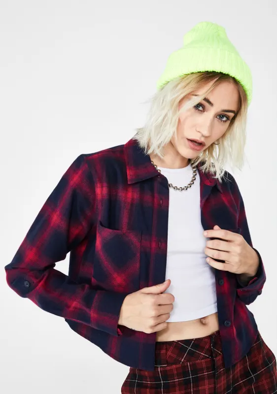 Hot Crop Flannel Shirt sold by Dolls Kill