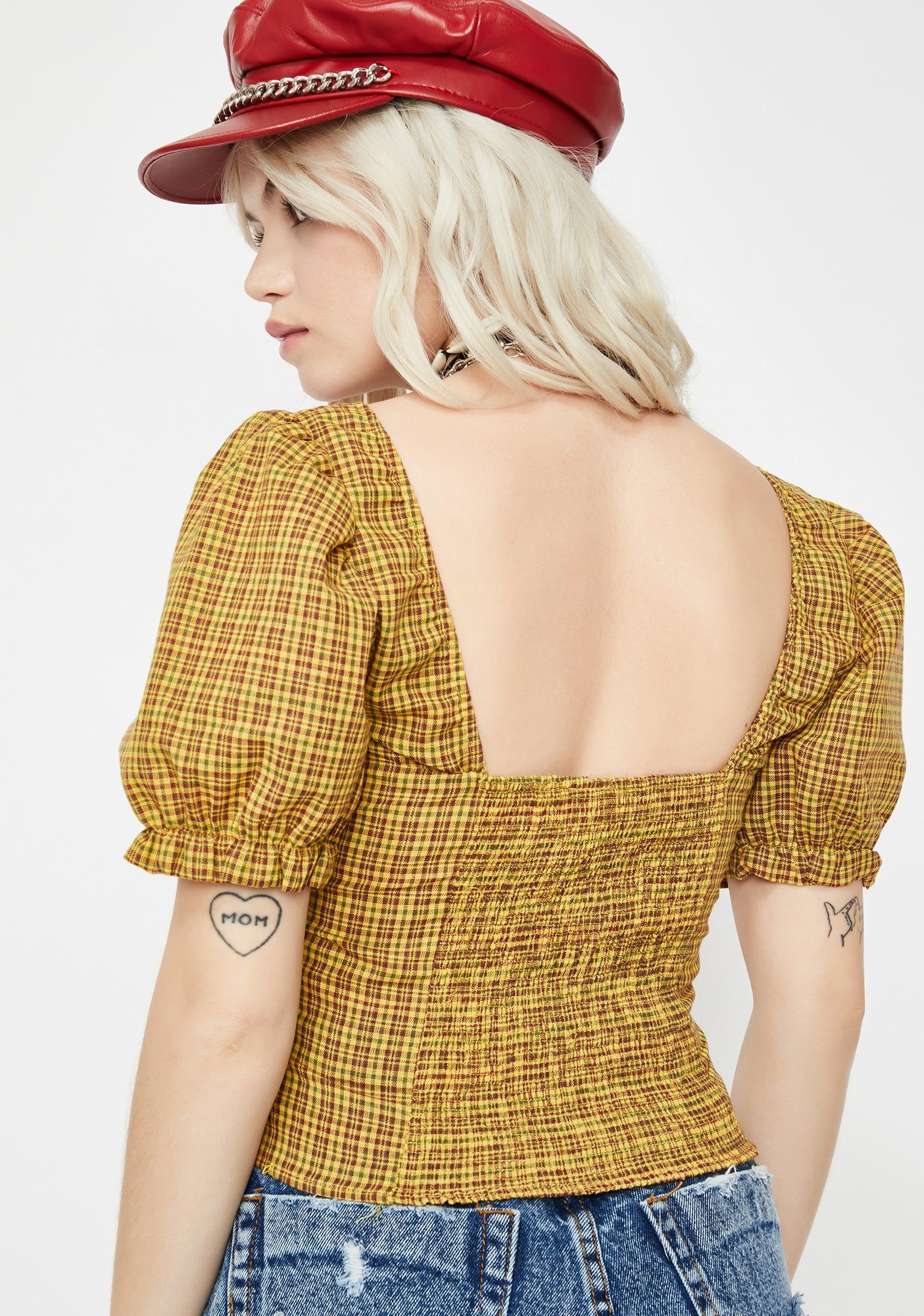 Honey Simple Lyfe Plaid Top sold by Dolls Kill product image thumbnail 4