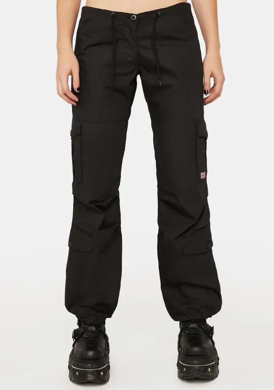 Black Monica Wind Pants sold by Dolls Kill