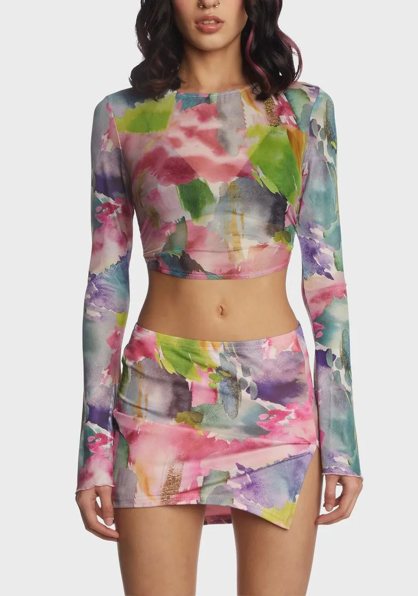 Watercolor Desires Skirt Set sold by Dolls Kill product image thumbnail 2