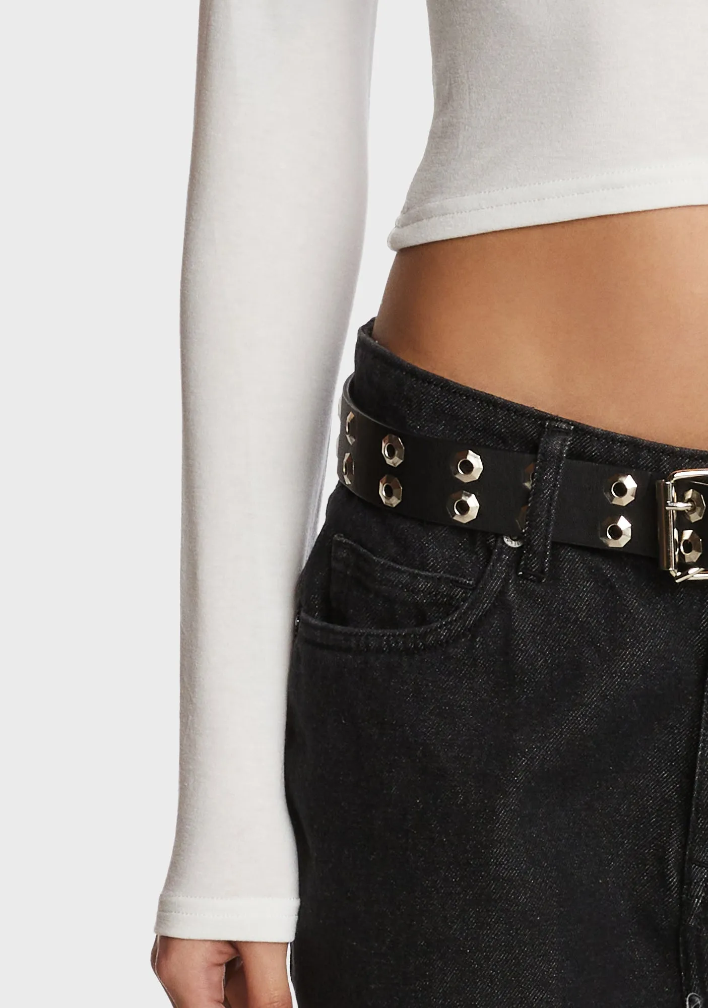 Hair Flip Long Sleeve Top - White sold by Dolls Kill product image thumbnail 2