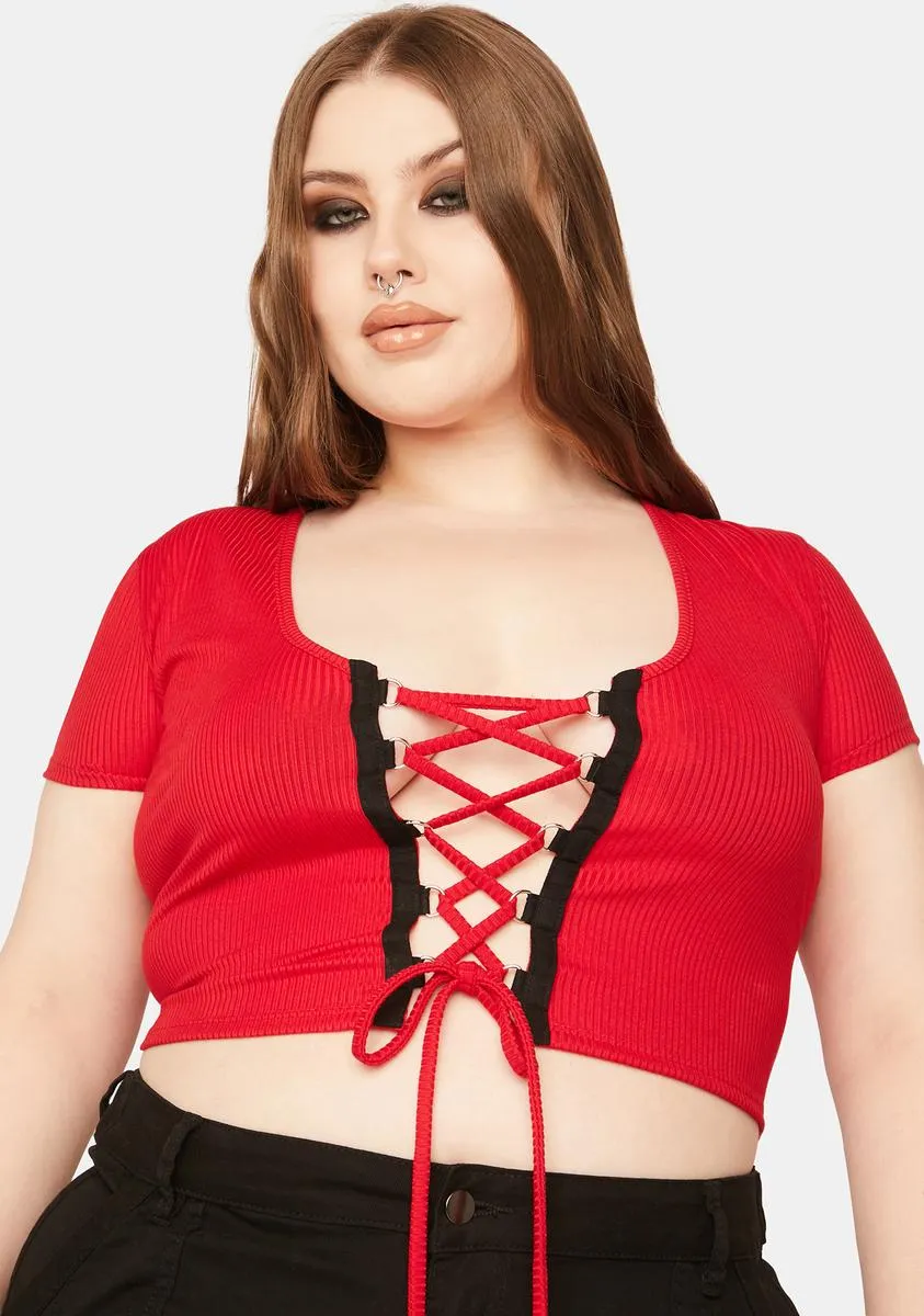 Plus Lover Taken For A Ride Crop Top sold by Dolls Kill