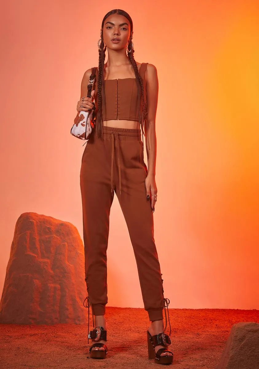 Dare To Go Lace-Up Joggers sold by Dolls Kill product image thumbnail 3