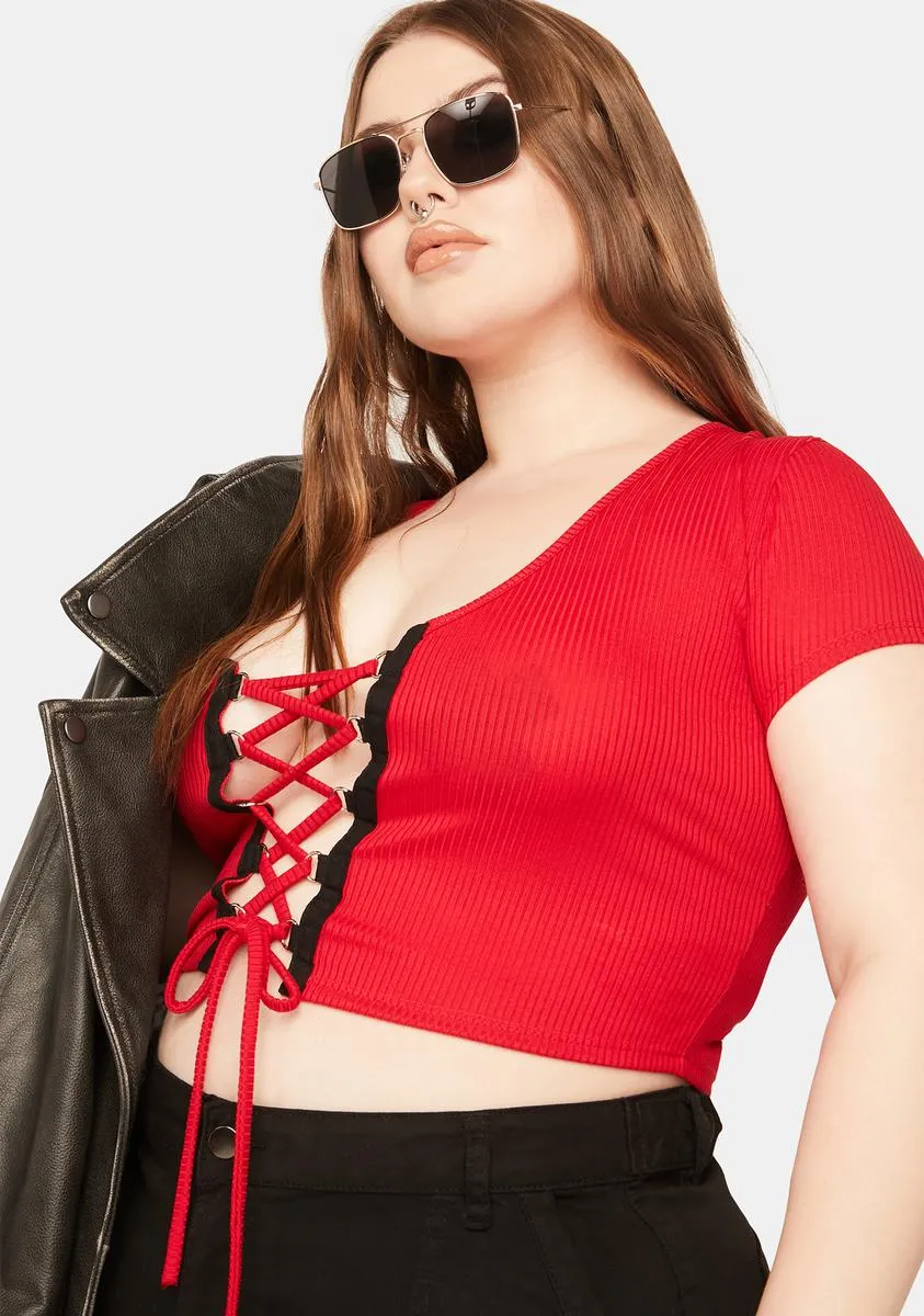 Plus Lover Taken For A Ride Crop Top sold by Dolls Kill product image thumbnail 2