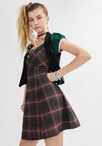 Miss Nonconformist Plaid Mini Dress sold by Dolls Kill