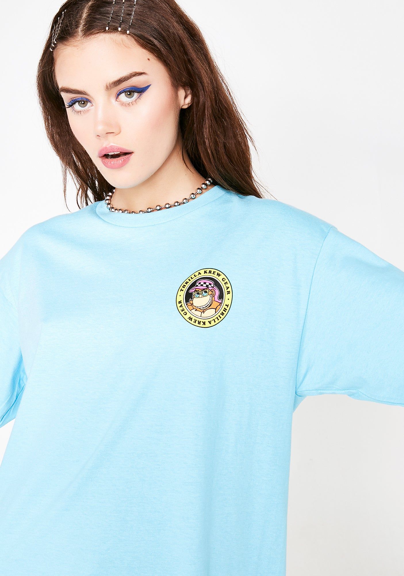 Thrilla Gorilla Checker Shaka Tee sold by Dolls Kill product image thumbnail 3