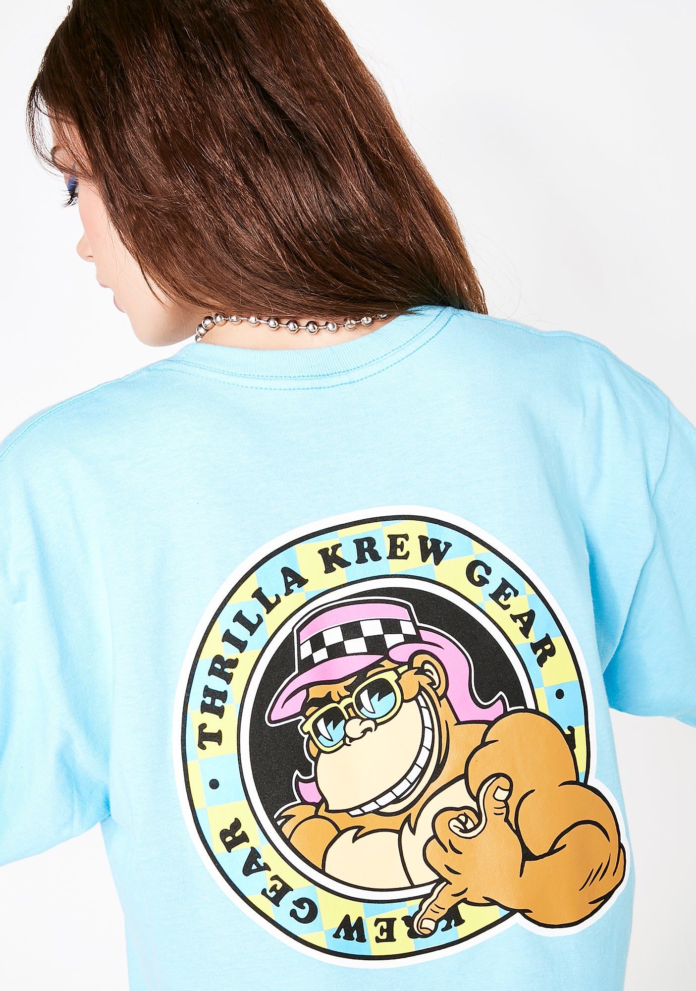 Thrilla Gorilla Checker Shaka Tee sold by Dolls Kill product image thumbnail 4