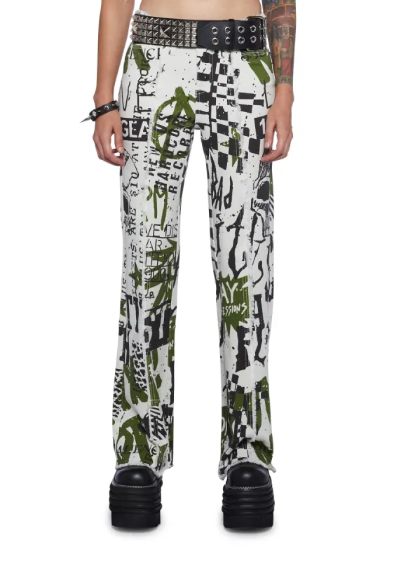 Post Punk Age Wide Leg Pants sold by Dolls Kill