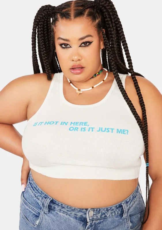 Plus It's Just Me Crop Tank sold by Dolls Kill