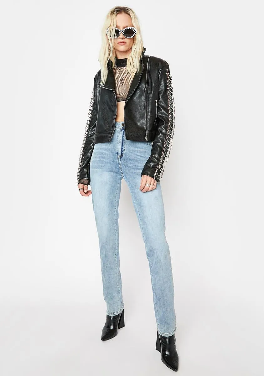 Ringo Leather Jacket sold by Dolls Kill product image thumbnail 3