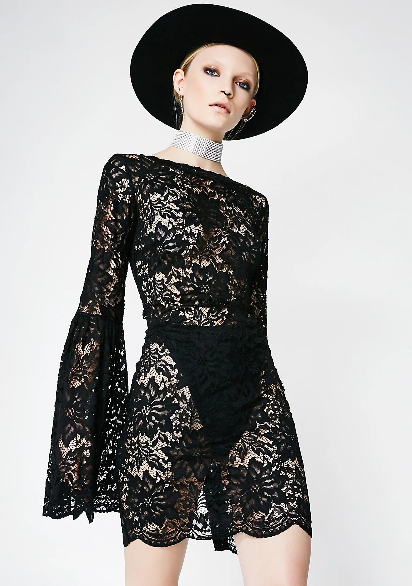 Can We Talk Lace Dress sold by Dolls Kill