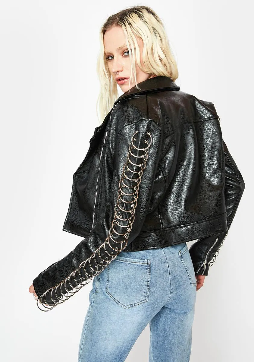 Ringo Leather Jacket sold by Dolls Kill product image thumbnail 4