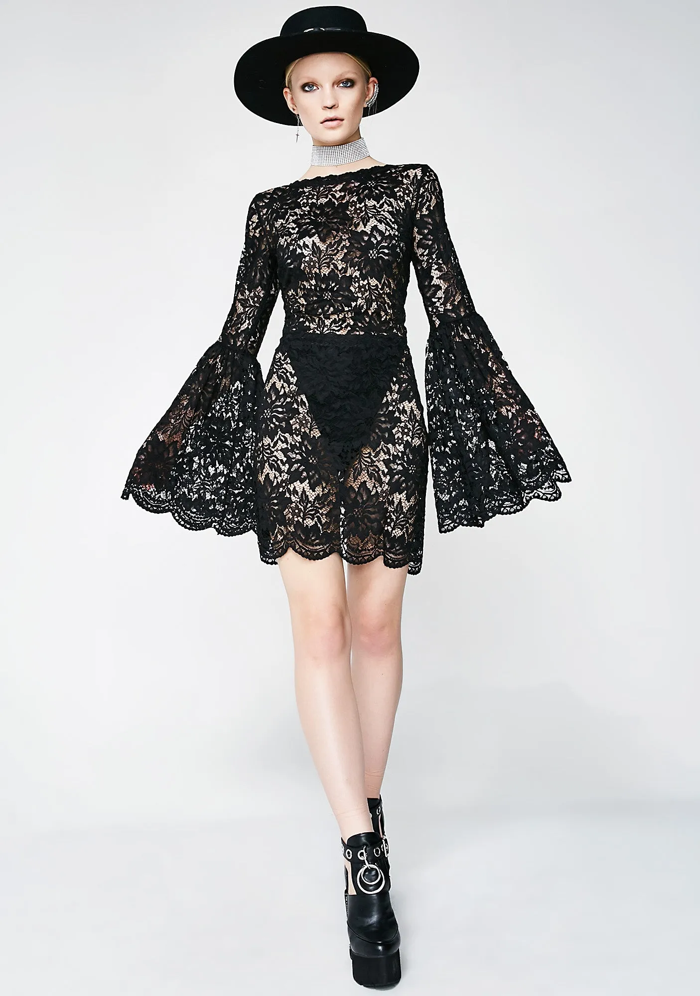 Can We Talk Lace Dress sold by Dolls Kill product image thumbnail 5