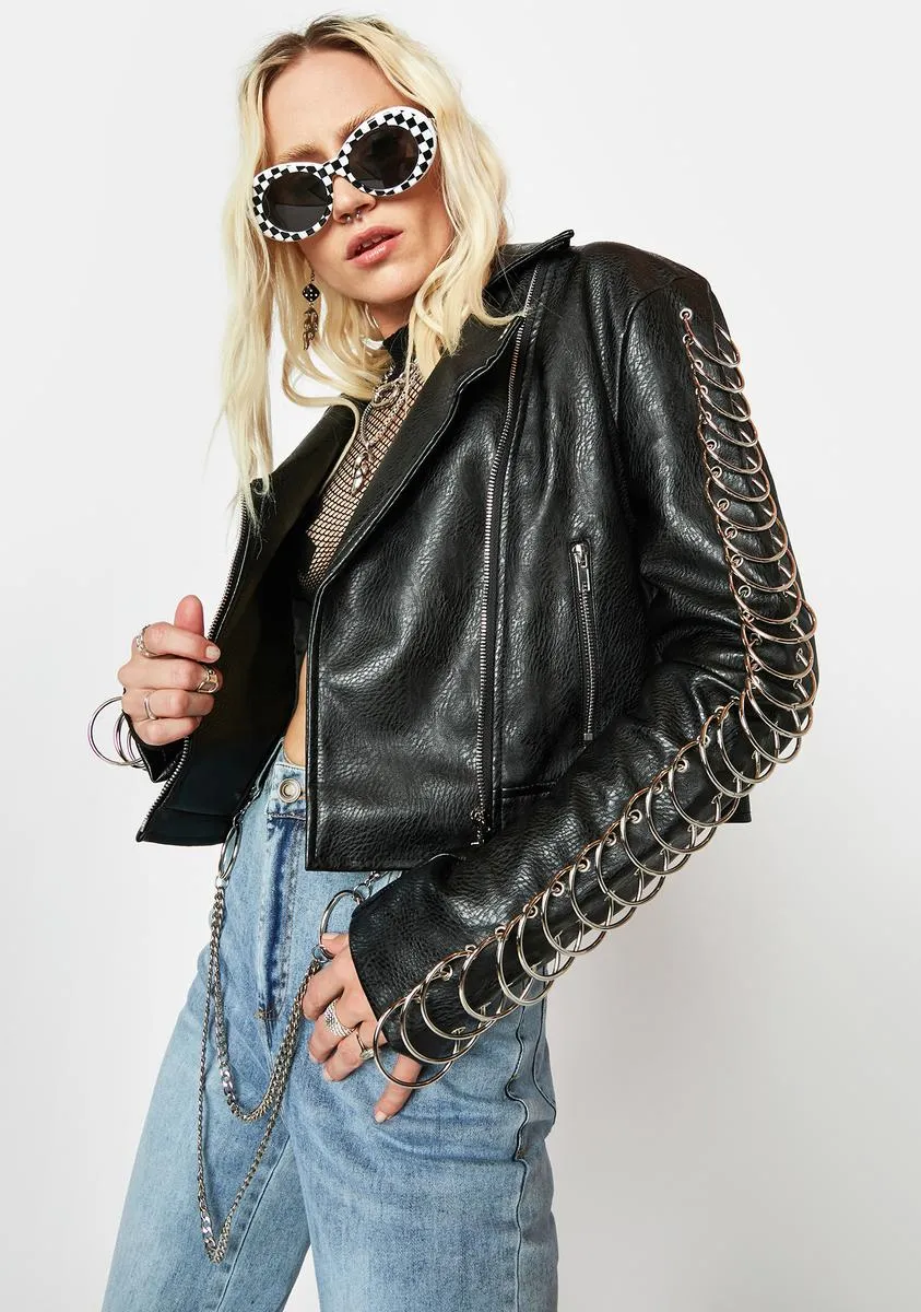 Ringo Leather Jacket sold by Dolls Kill product image thumbnail 2