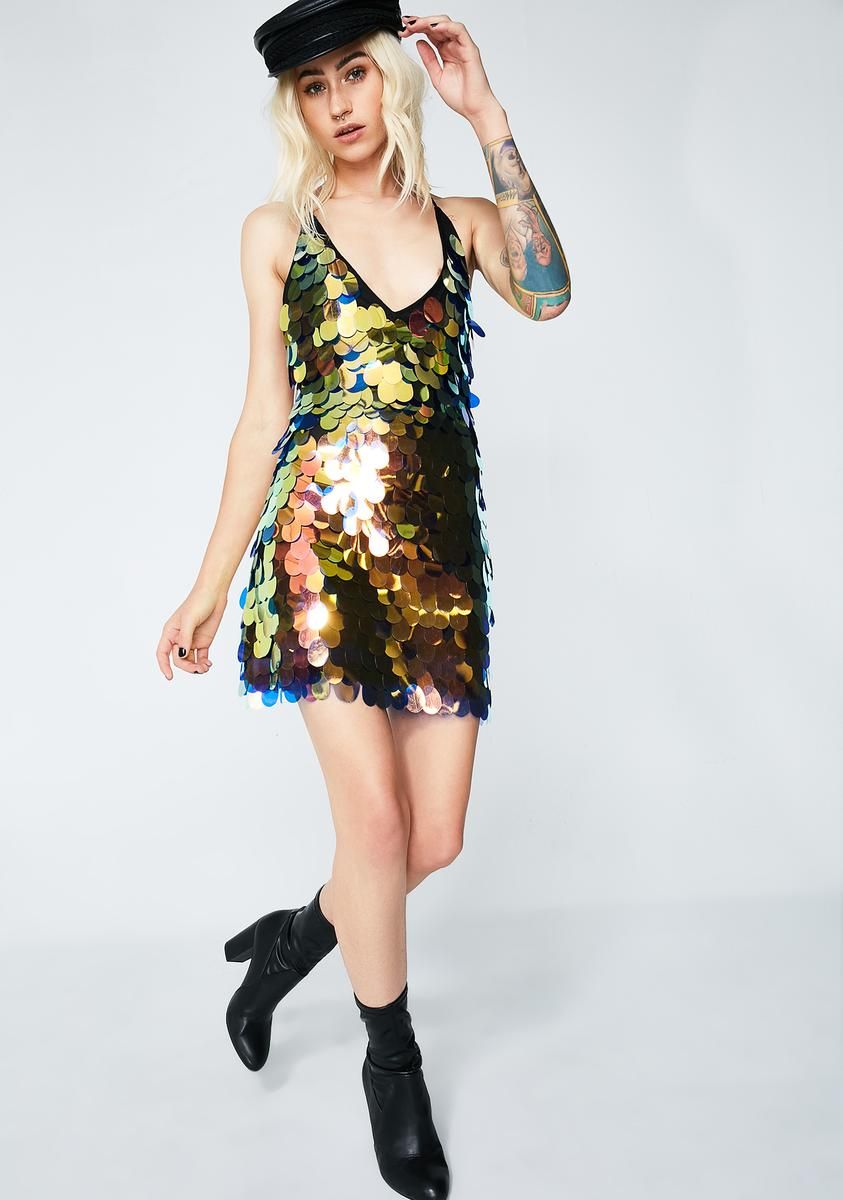 Pink Oil Slick Lola Dress sold by Dolls Kill product image thumbnail 5