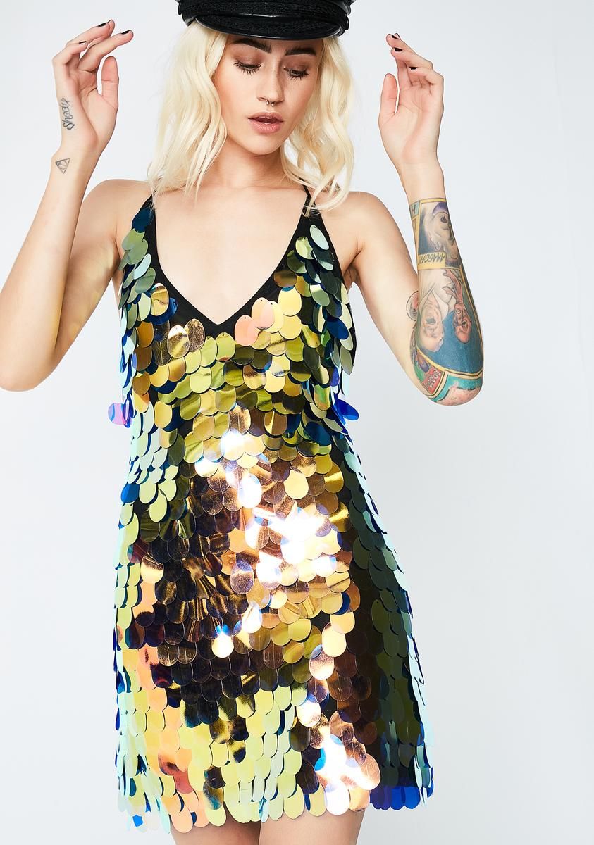 Pink Oil Slick Lola Dress sold by Dolls Kill product image thumbnail 2