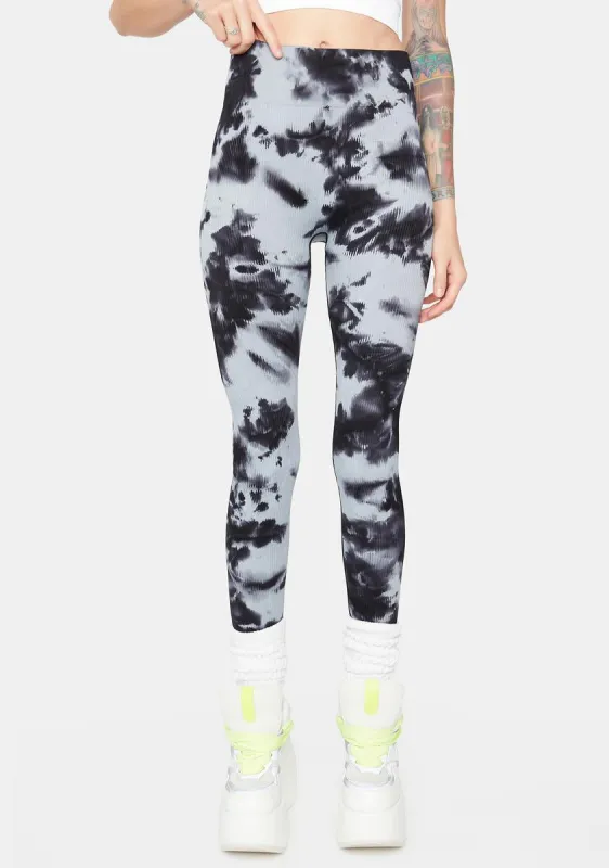 Smoke Show Tie Dye Leggings sold by Dolls Kill