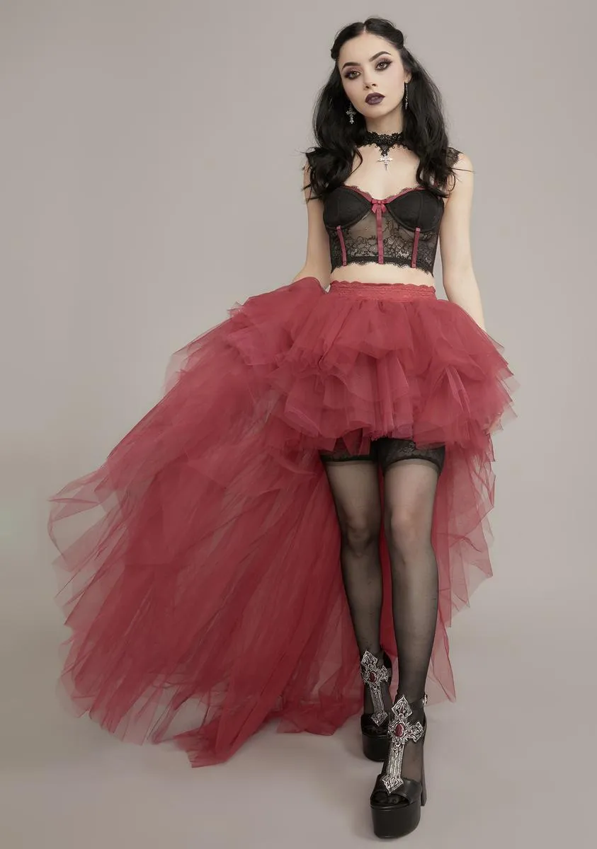 Wine Nymph Princess Tulle Skirt sold by Dolls Kill product image thumbnail 2