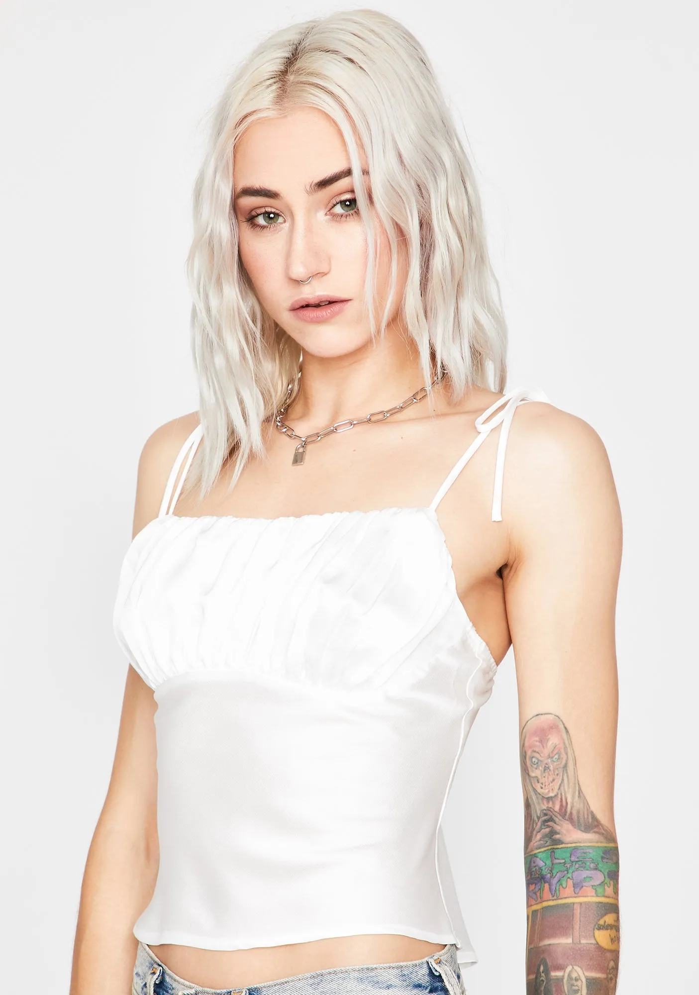 No BS Allowed Satin Top sold by Dolls Kill product image thumbnail 2