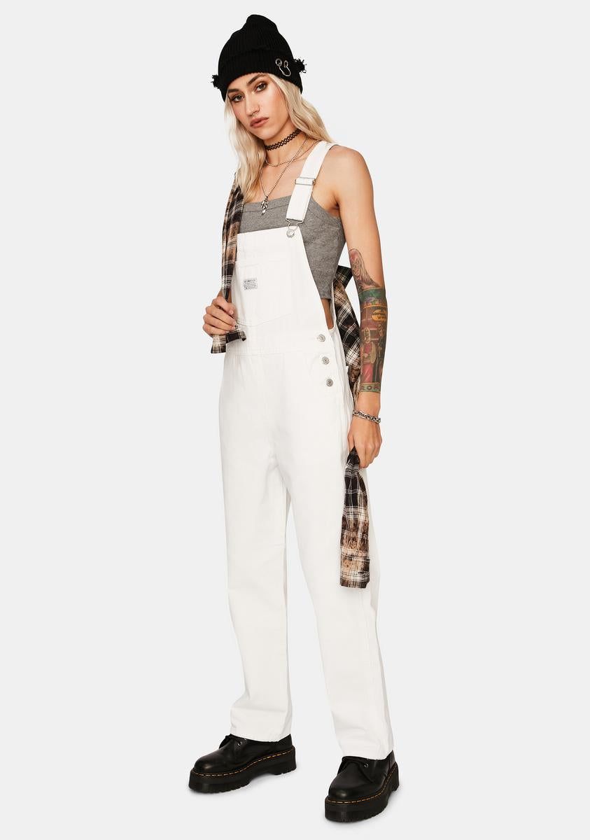 White Lie Vintage Denim Overalls sold by Dolls Kill product image thumbnail 3