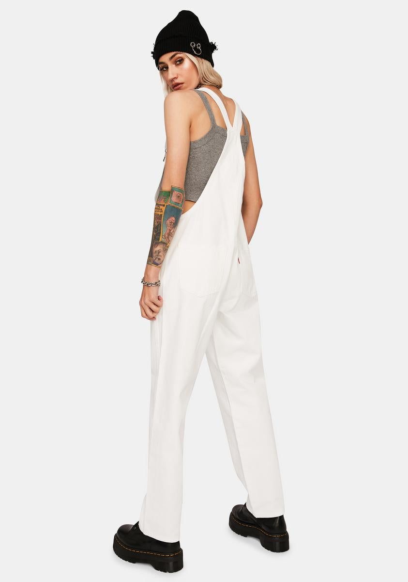 White Lie Vintage Denim Overalls sold by Dolls Kill product image thumbnail 4