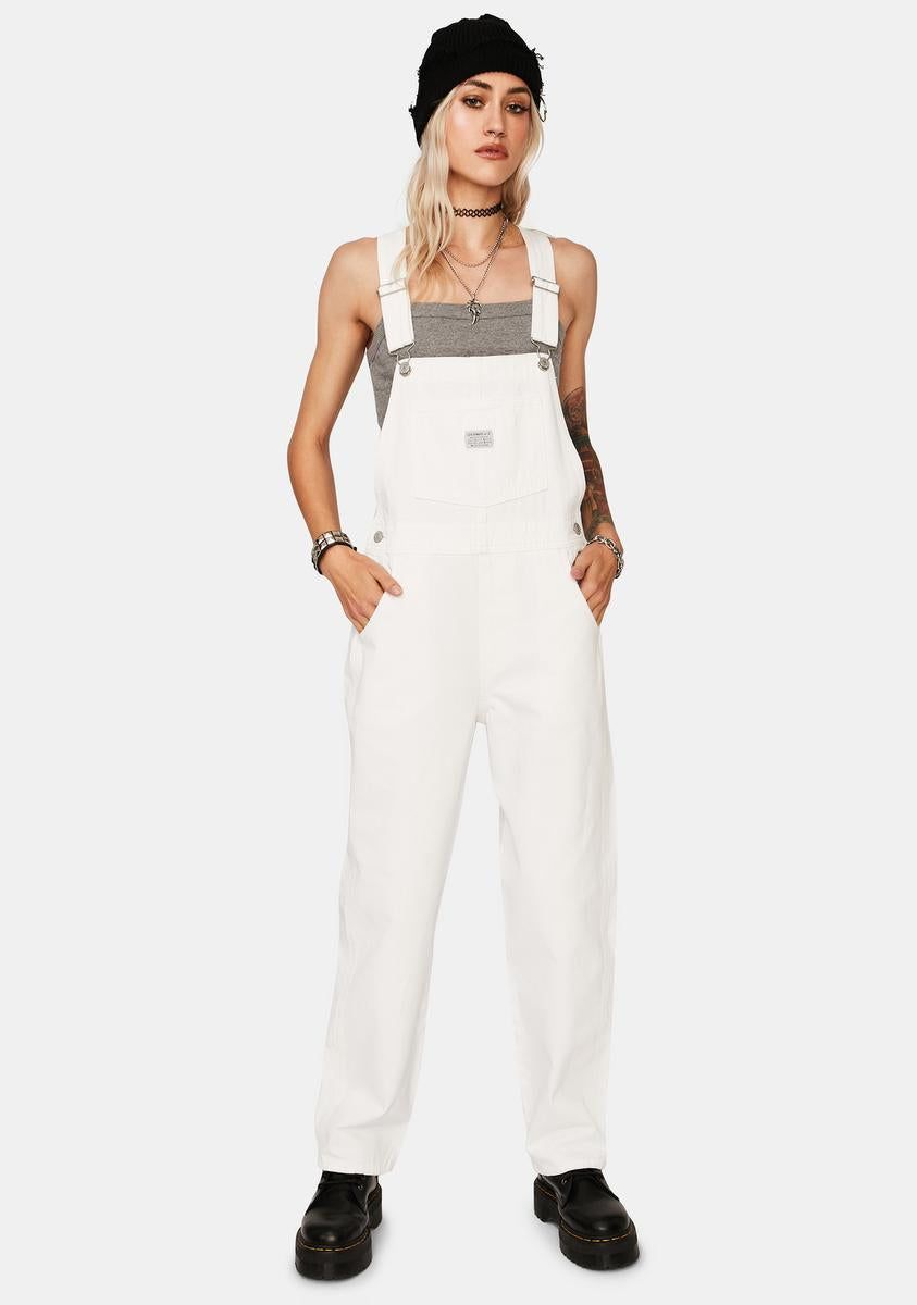 White Lie Vintage Denim Overalls sold by Dolls Kill