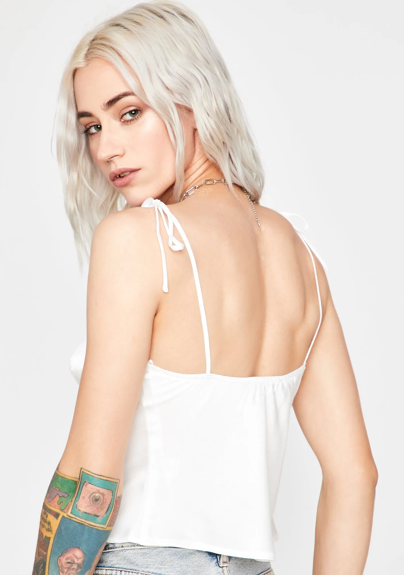 No BS Allowed Satin Top sold by Dolls Kill product image thumbnail 4