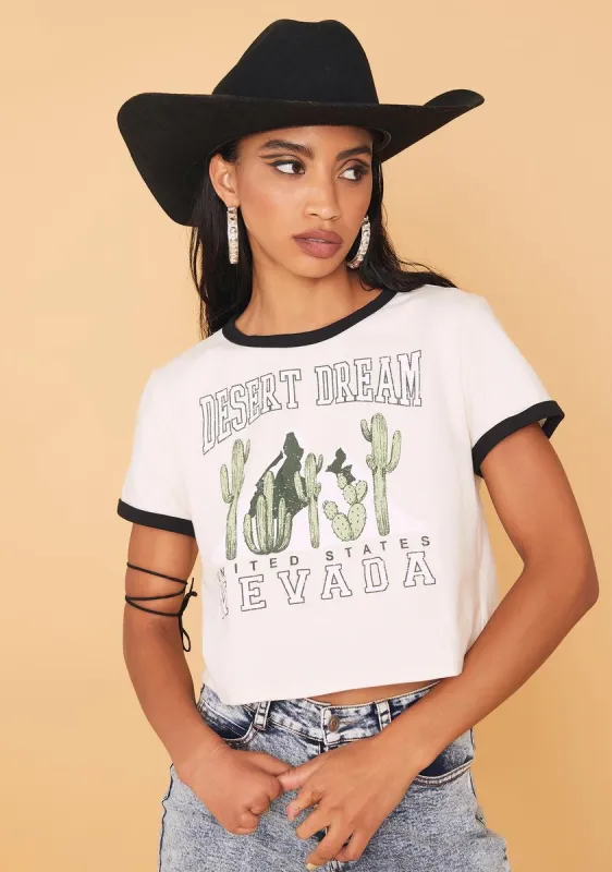 Desert Dreaming Crop Tee sold by Dolls Kill
