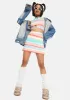 First To Know Striped Bodycon Mini Skirt sold by Dolls Kill