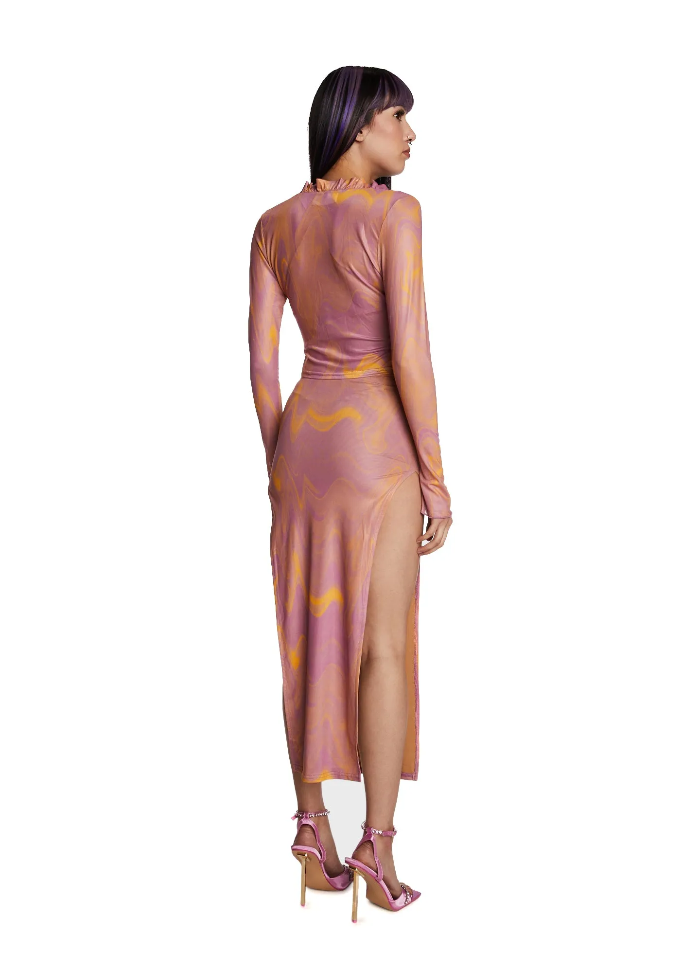 Present Paradise Dress Set - Mauve/Brown sold by Dolls Kill product image thumbnail 4