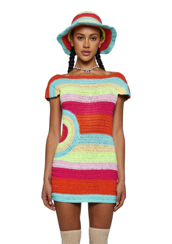 Parklife Crochet Low Back Mini Dress sold by Dolls Kill