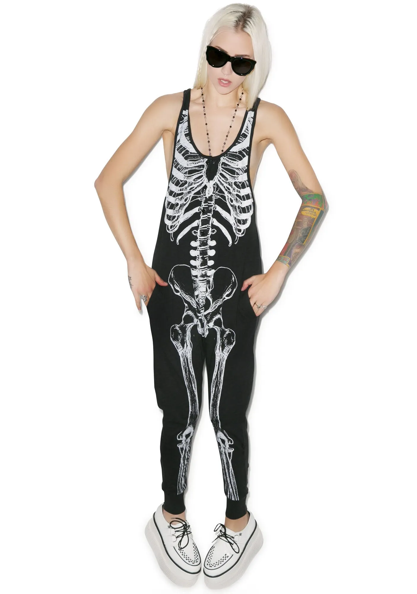Them Bones Romper sold by Dolls Kill