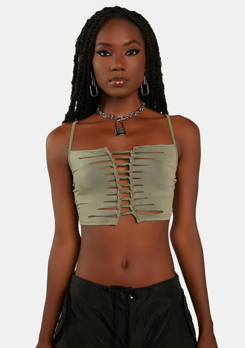 The New You Cropped Tank sold by Dolls Kill