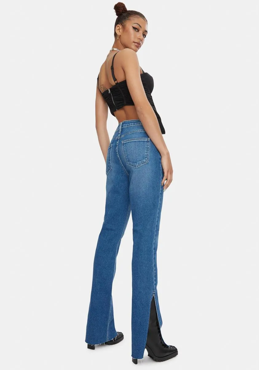 Mid Rise Side Slit Jeans sold by Dolls Kill product image thumbnail 4