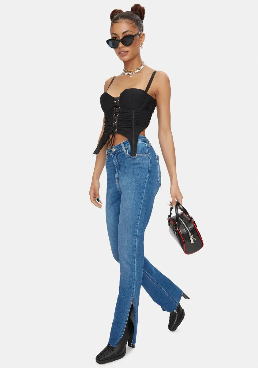 Mid Rise Side Slit Jeans sold by Dolls Kill product image thumbnail 2