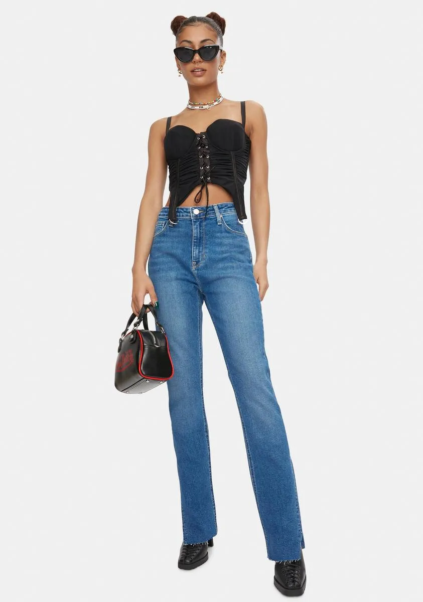 Mid Rise Side Slit Jeans sold by Dolls Kill product image thumbnail 3