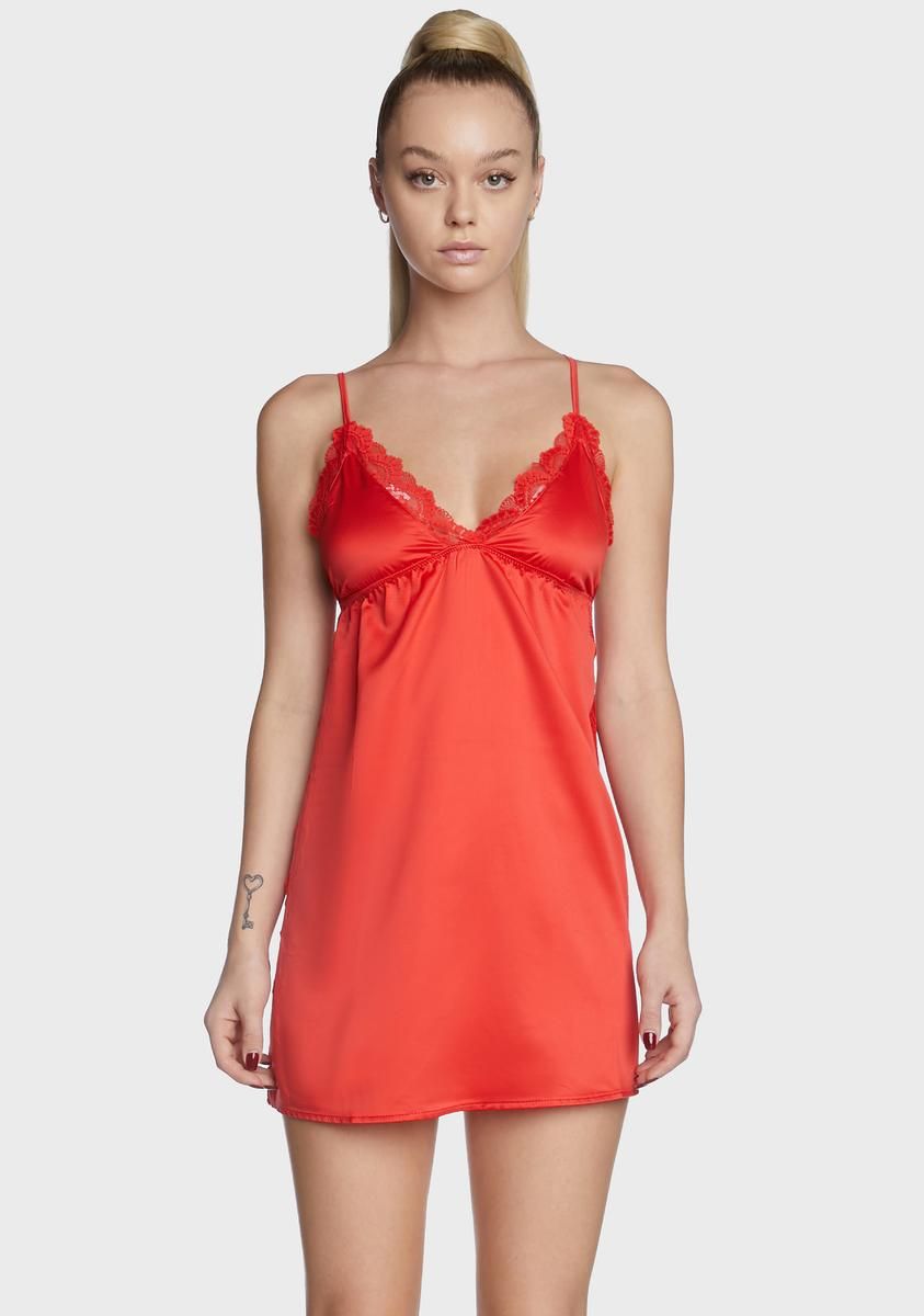 Sexy Status Satin Chemise sold by Dolls Kill