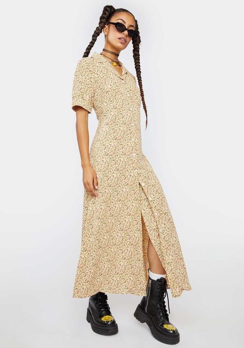 Honey Starstruck Meadow Midi Shirt Dress sold by Dolls Kill product image thumbnail 3