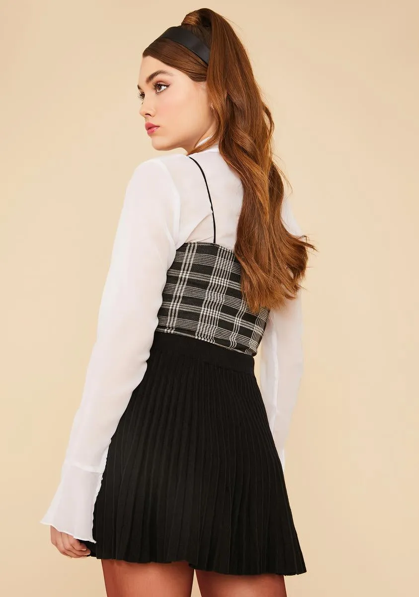 Dark Belong To Me Pleated Knit Mini Skirt sold by Dolls Kill product image thumbnail 4