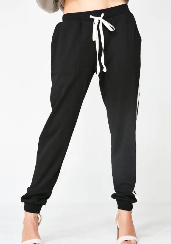 Flexin Zone Striped Joggers sold by Dolls Kill