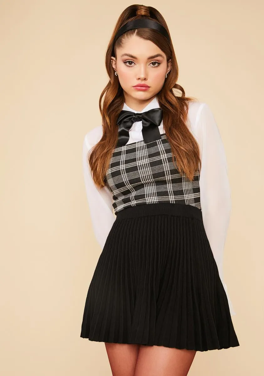 Dark Belong To Me Pleated Knit Mini Skirt sold by Dolls Kill product image thumbnail 2