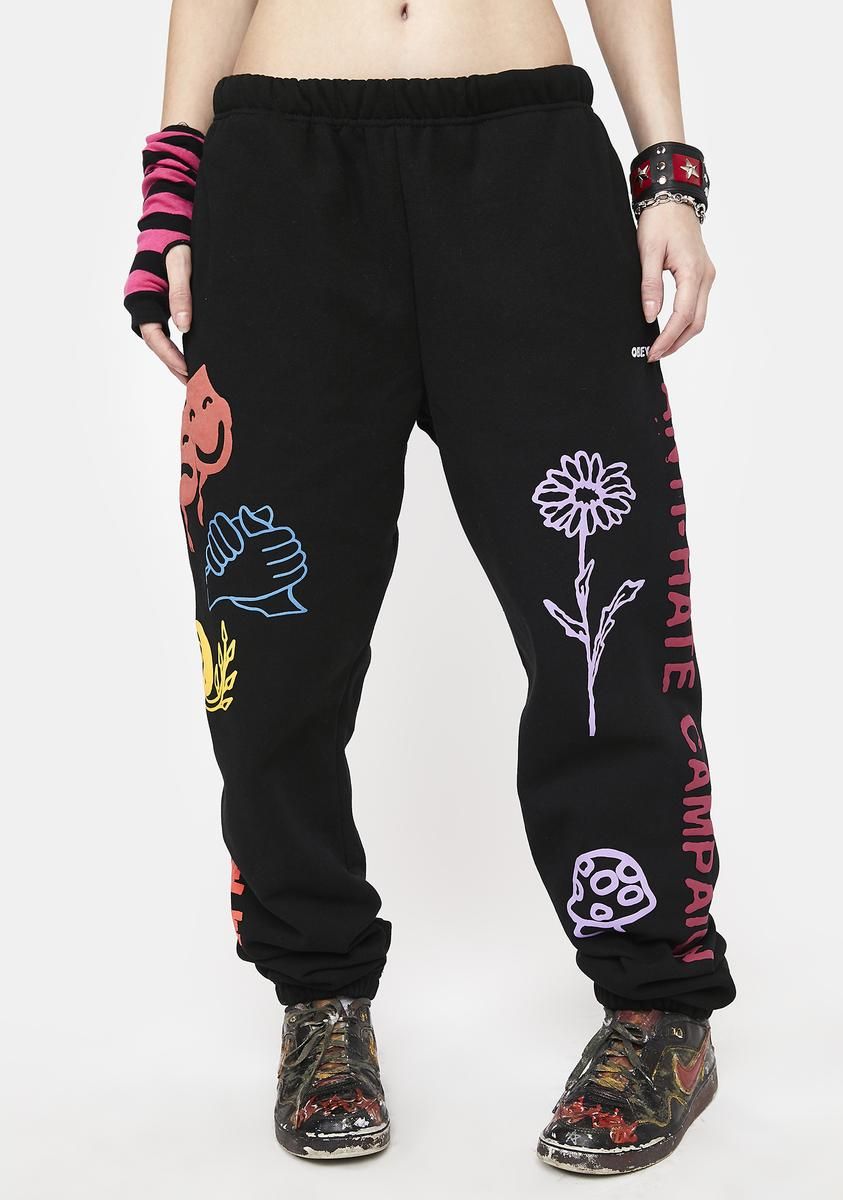 Anti Graphic Sweatpants sold by Dolls Kill