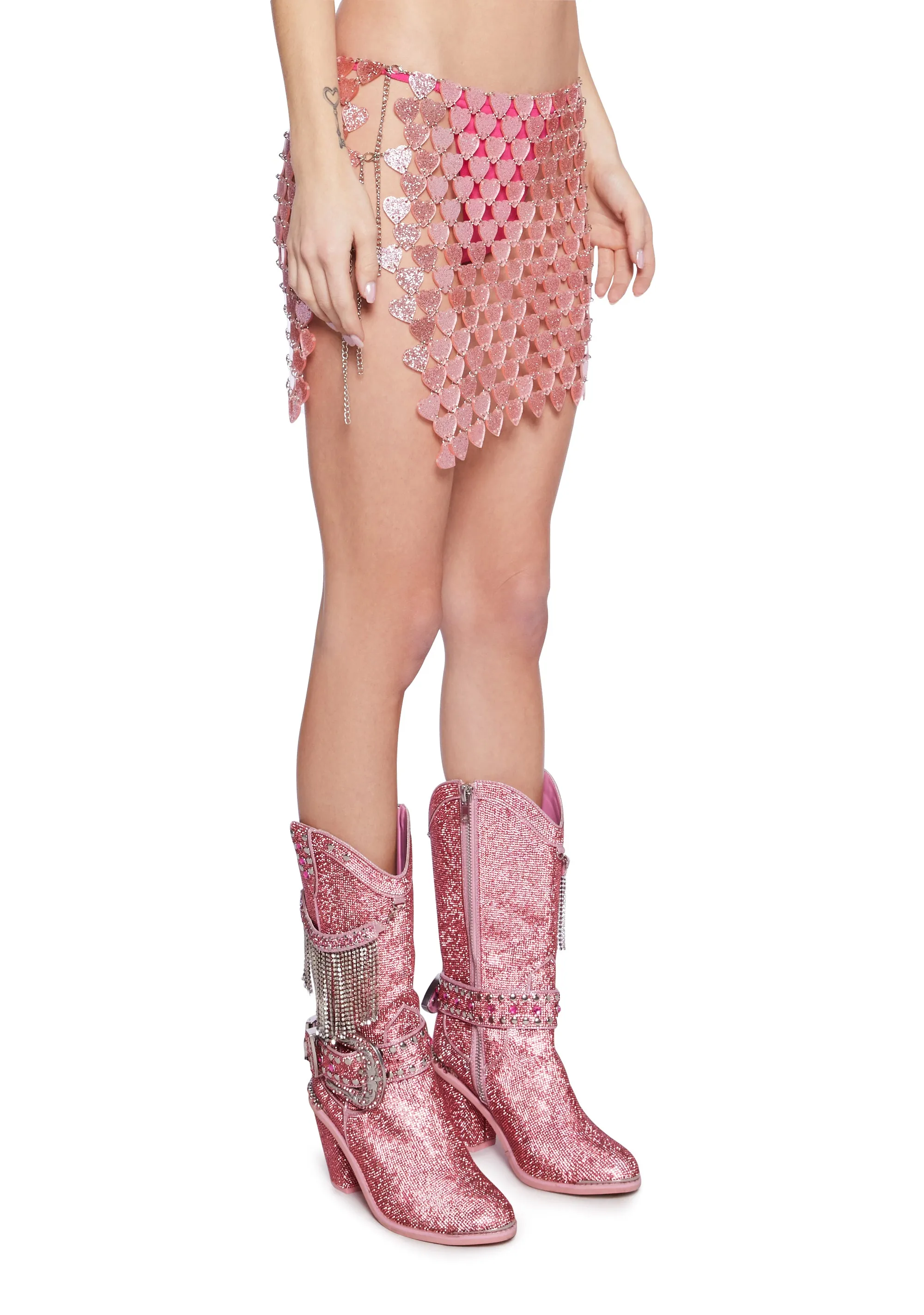 Smitten Image Chain Mini Skirt sold by Dolls Kill product image thumbnail 3