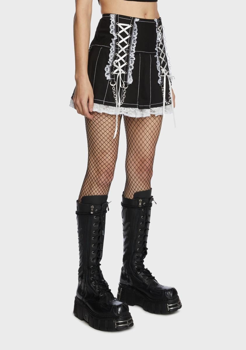 Lace Pleated Skirt sold by Dolls Kill product image thumbnail 3