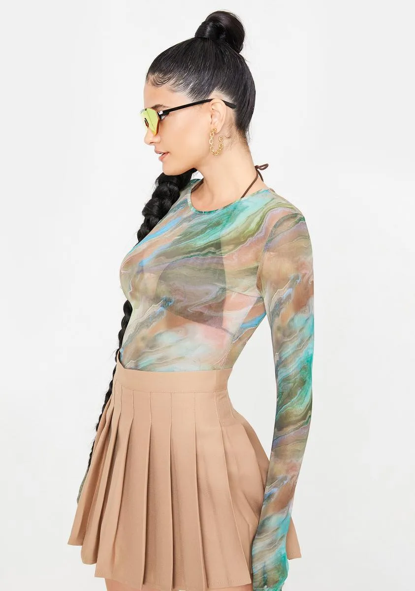 Forest My Stuff Mesh Long Sleeve Top sold by Dolls Kill product image thumbnail 2