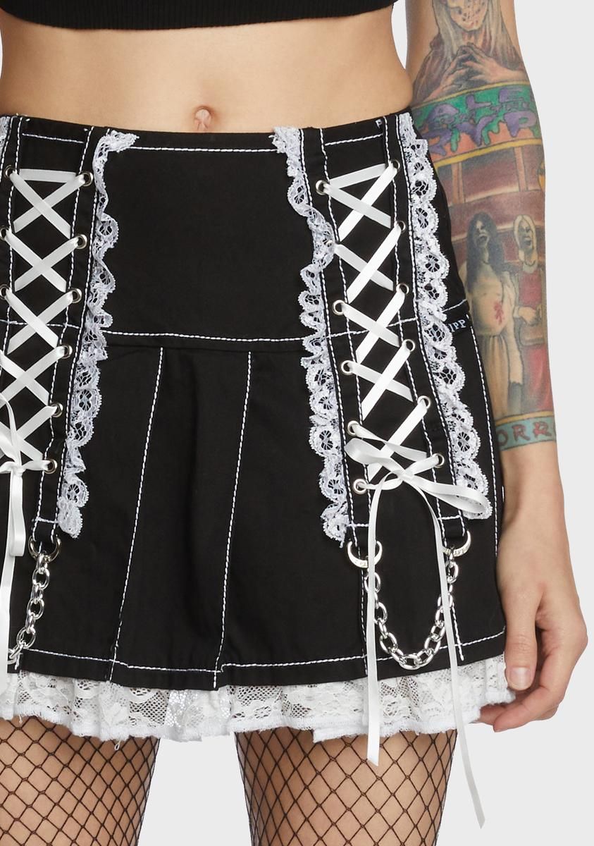Lace Pleated Skirt sold by Dolls Kill product image thumbnail 2